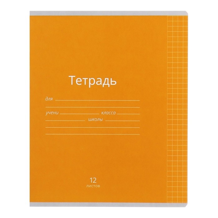 Комплект тетрадей из 10 штук, 12 листов в клетку Calligrata "Однотонная Классика яркая", обложка мелованная бумага, ВД-лак, блок офсет, 5 видов по 2 штуки