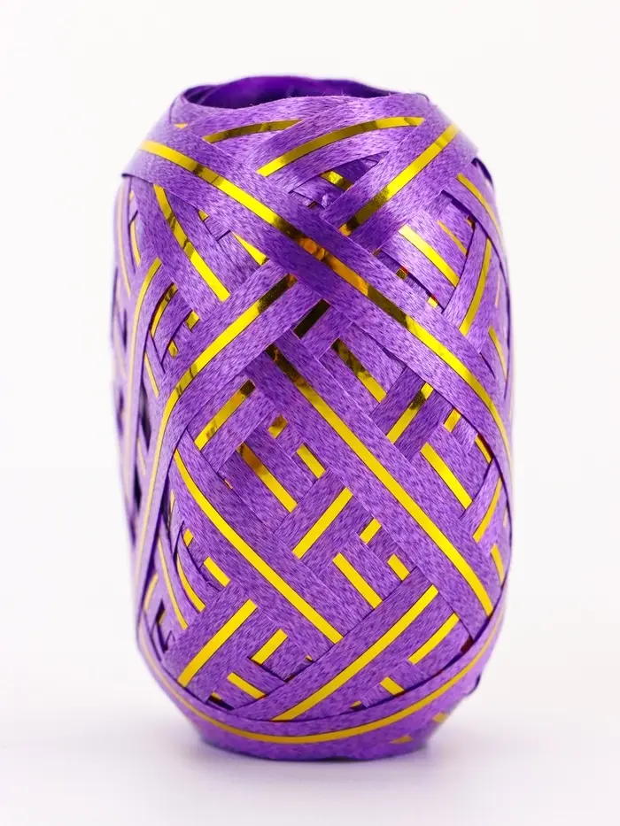 Лента упаковочная, с полосой, микс, 0.5 см &times; 10 м, набор 6 шт.