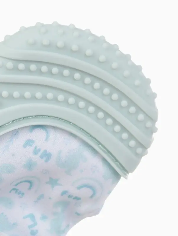 Прорезыватель на ручку для зубов &laquo;Дино&raquo;, светло-серый