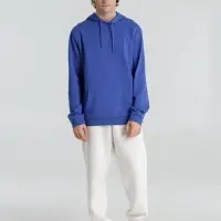 Толстовка с капюшоном унисекс Hoodie, ярко-синий меланж, размер XS