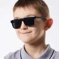 Очки солнцезащитные детские OneSun, uv 400, 13&times;12.4&times;3.9 см, линза 3.5&times;4.5 см, черные