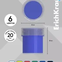 Гуашь 6 цветов &times; 20 мл, ErichKrause Kids Space Animals, с УФ защитой яркости, в коробке