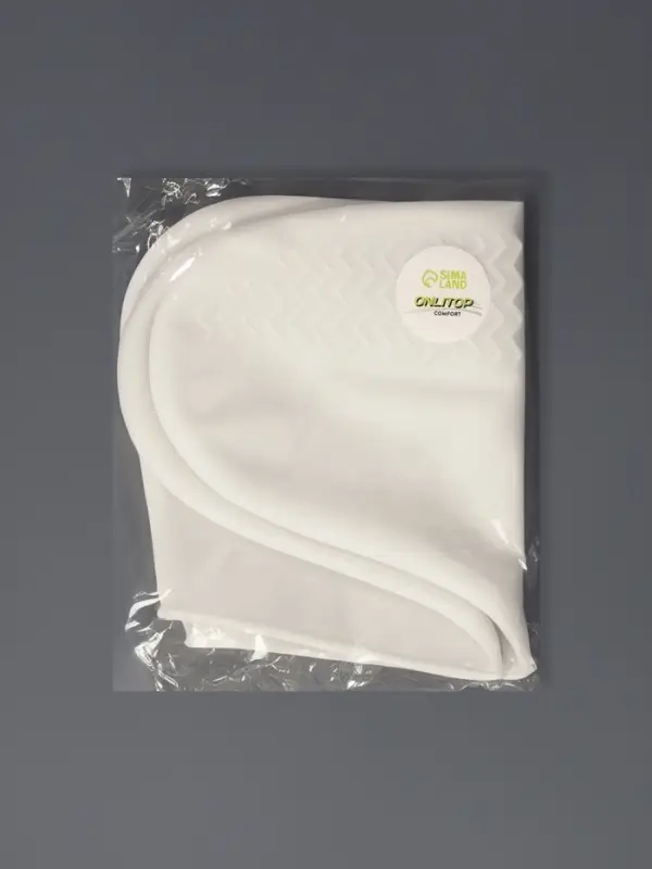 Чехлы для обуви, силиконовые, р-р L (40-44), 29 см, пара, белые