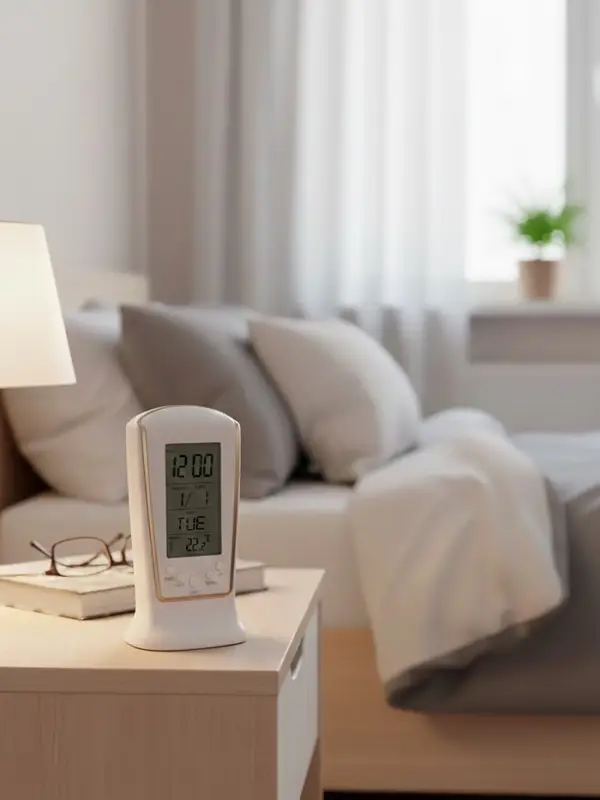 Часы-будильник электронные LB-02 &laquo;Обелиск&raquo;, дата, температура, подсветка, белый