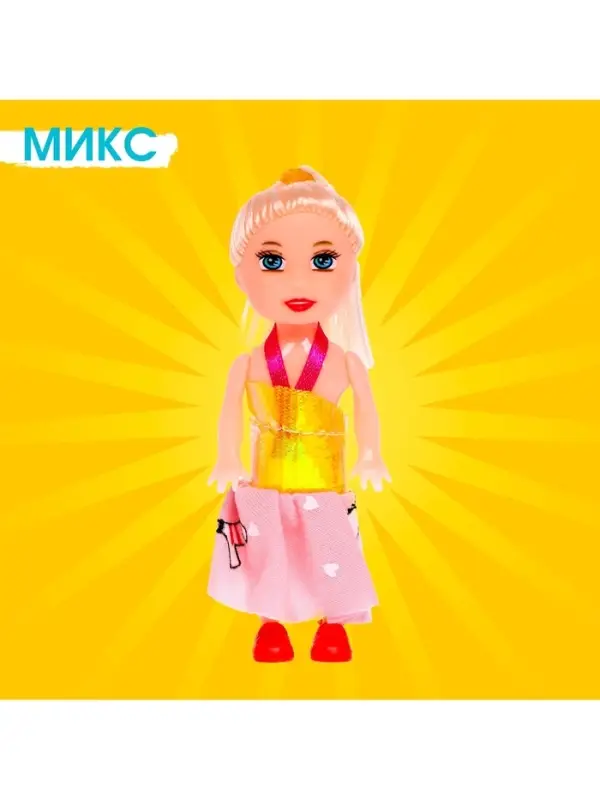 Кукла малышка &laquo;Рита&raquo; в платье, МИКС