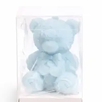 Свеча декоративная "Мишутка" 110 гр, 6х4,8х8 см, 6 ч, голубой