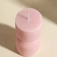 Свеча декоративная &laquo;Греция&raquo;, нежно-персиковая, 6&times;6&times;14 см