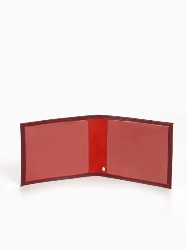 Обложка на удостоверение, 10.5 см, гладкая, бордовая