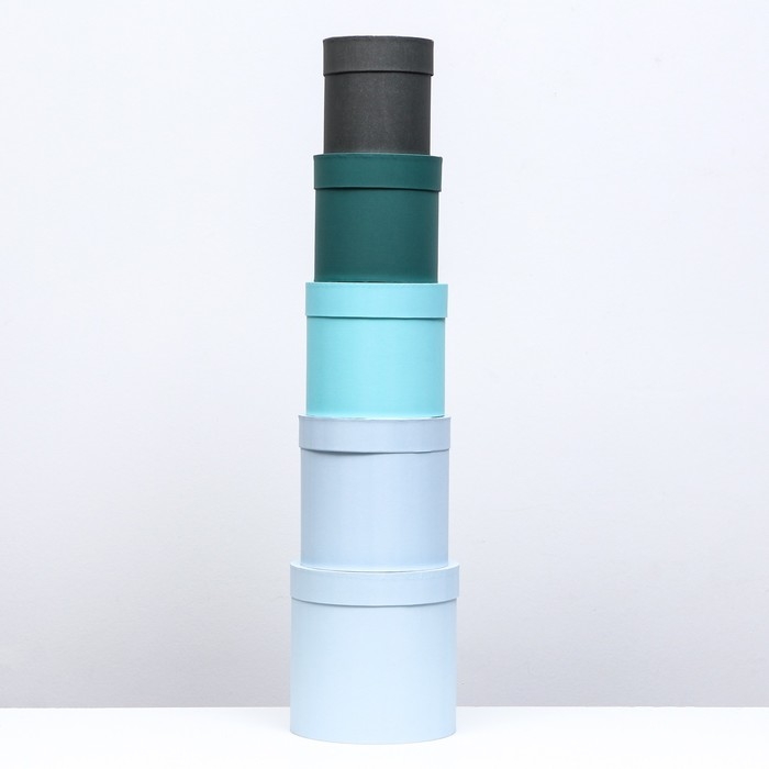 Набор шляпных коробок 5 в 1" Гармония" , 20 х 20 - 14 х 14 см