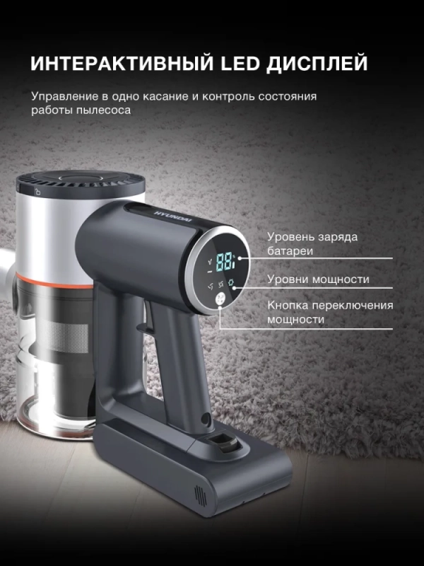 Пылесос ручной HYV-S7570 700мл 380Вт темно-синий