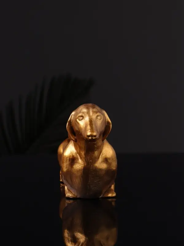 Подставка для мелочей "Такса" 16х10х6 см, бронза