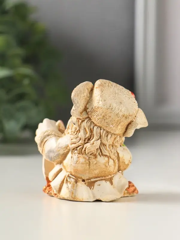 Фигурка гипс &laquo;Домовой&raquo;, 6&times;6 см, слоновая кость