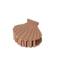 Краб для волос "Артемида" ракушка, 6х4,5 см, матовый, микс