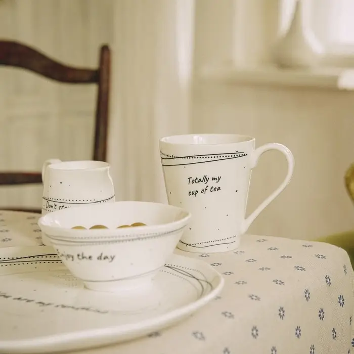 Набор кружек SL Home &laquo;Милый дом&raquo;, 350 мл, фарфор, 2 шт., белый