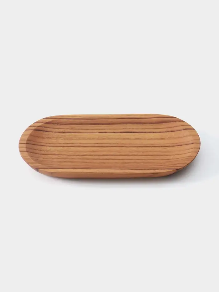 Блюдо, 20&times;10&times;2 см, тиковое дерево