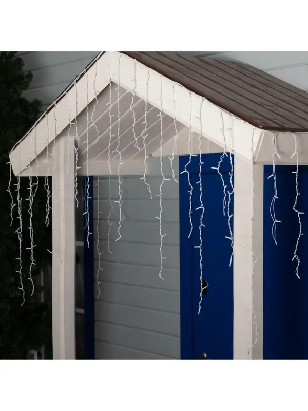 Гирлянда &laquo;Бахрома&raquo; 3&times;0.9 м, IP44, УМС, белая нить, 232 LED, свечение мульти, 220 В