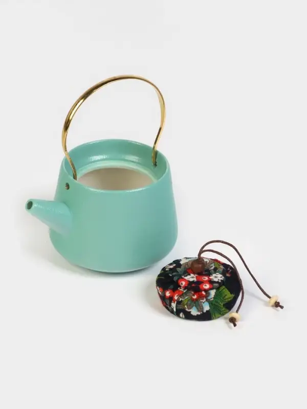 Набор для чайной церемонии &laquo;Хасима&raquo;, 9 предметов, на 4 персоны, чашка 40 мл, чайник 200 мл, керамика, бирюзовый