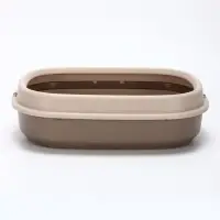 Лоток для кошек &laquo;Фур-Мур&raquo;, 48&times;35.5 см, с сеткой и бортом, покрытие софт-тач, цвет капучино