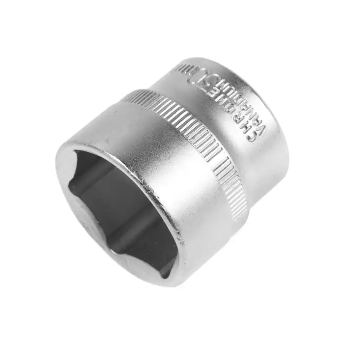 Головка торцевая шестигранная ТУНДРА, под квадрат 1/2", 30 мм, CrV