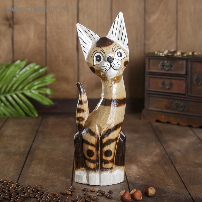 Сувенир дерево Сувенир дерево "Полосатая кошка" 4,5х9х30 см