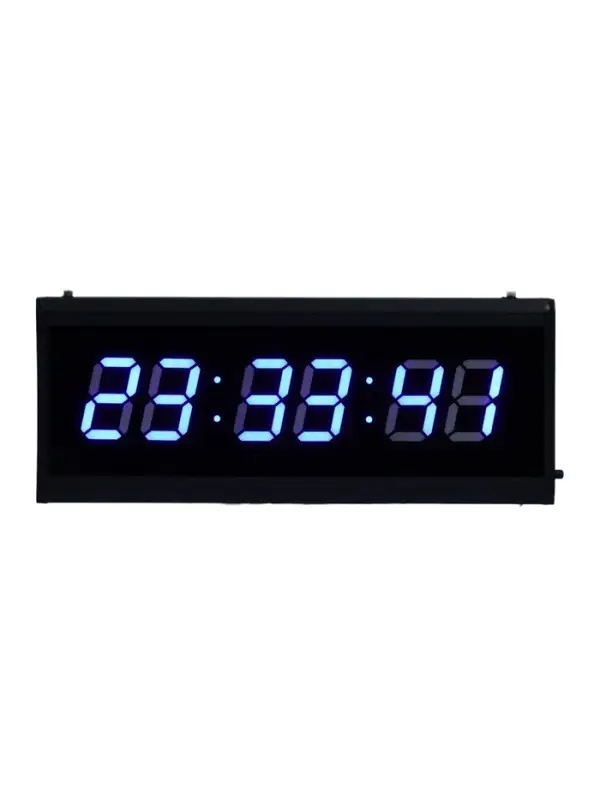 Часы электронные настенные, 19&times;3&times;48 см, синяя индикация
