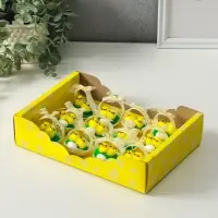 Фигурка пасхальная &laquo;Цыплята в корзинке с яичком&raquo;, набор 12 шт., 5&times;5&times;5 см
