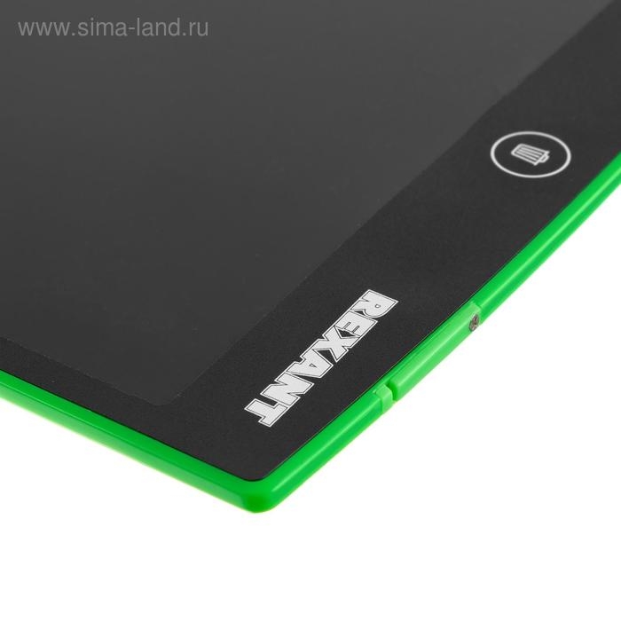 Планшет для рисования Rexant 70-5003, 12'', защита от стирания, чёрно-зеленый Планшет для рисования Rexant 70-5003, 12'', защита от стирания, чёрно-зеленый