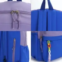 Рюкзак молодёжный на молнии, с карманами, двухцветный, размер 31&times;15&times;46 см, сиреневый