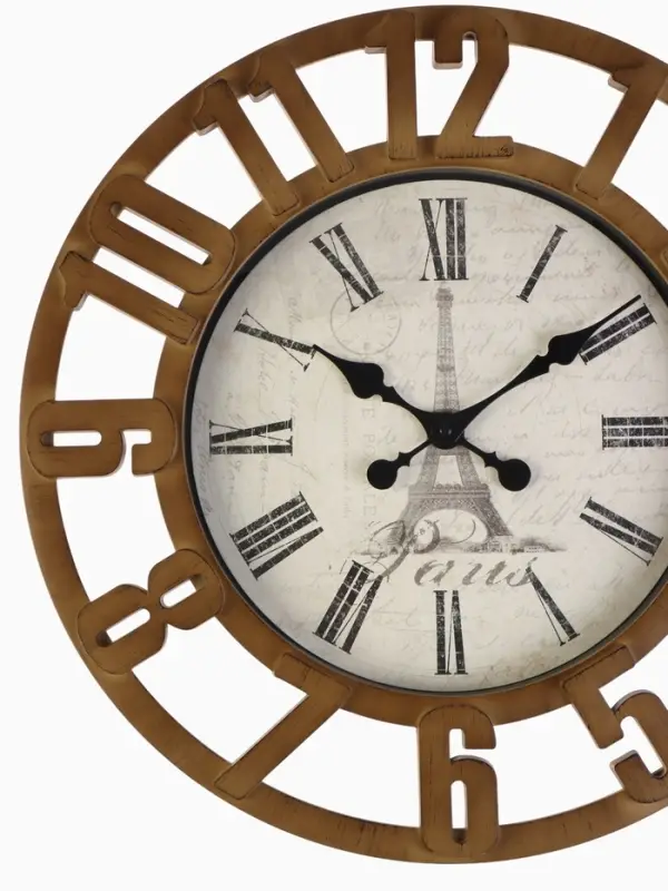 Часы настенные интерьерные &laquo;Эйфелева башня&raquo;, бесшумные, плавный ход, d=50 см