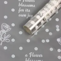 Пленка прозрачная с рисунком Flower Blossons Белый 0.7×8.2±5%м