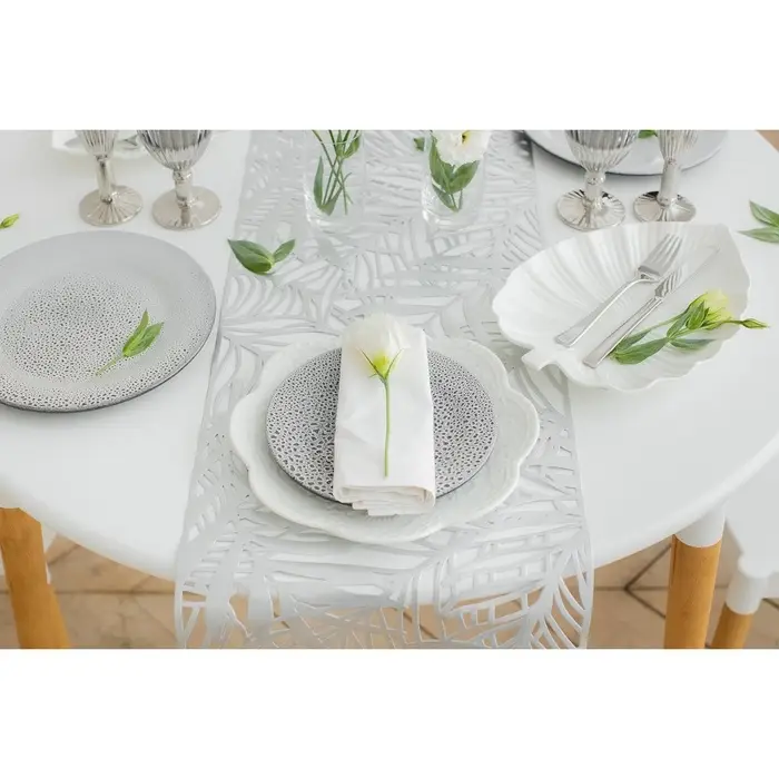 Блюдо Magistro &laquo;Лист Бланш&raquo;, 31&times;22&times;3.5 см, фарфор, белое