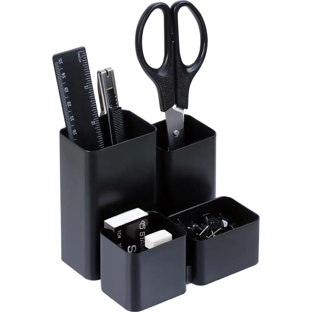 Подставка-органайзер д/канц.мелочей Attache Юниор 4отделения черный