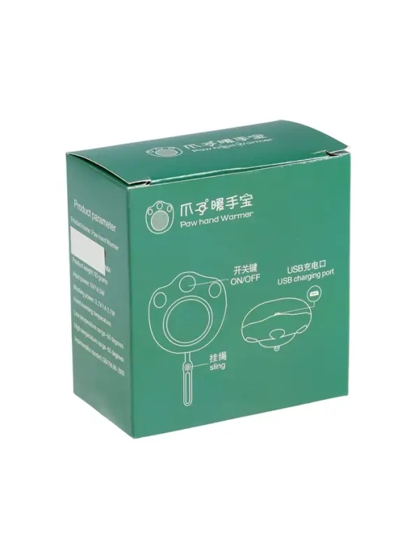 Электрическая портативная грелка для рук, 5 Вт, АКБ, 800 мАч, до 55 &deg;С, USB, зеленая