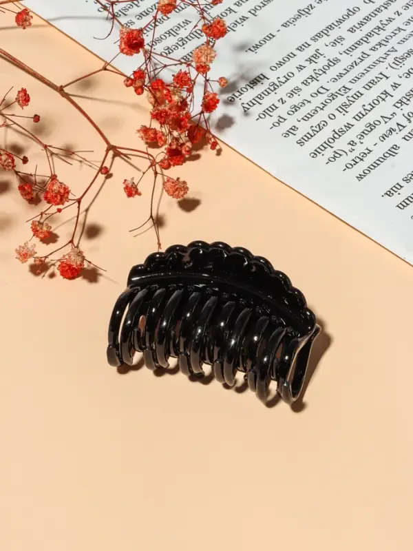 Крабик для волос &laquo;Чёрный&raquo;, гребешок, 6.2 см, чёрный