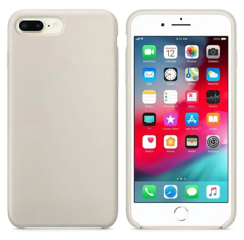 Чехол Iph 8 Plus Silicon Case 100% ORG Stone (c LOGO) Чехол Iph 8 Plus Silicon Case 100% ORG Stone (c LOGO)