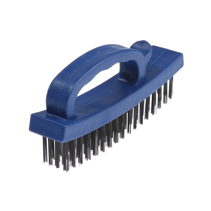 Щетка металлическая ручная ТУНДРА, закаленная проволока, пластиковая с рукояткой, 4-рядная Щетка металлическая ручная ТУНДРА, закаленная проволока, пластиковая с рукояткой, 4-рядная
