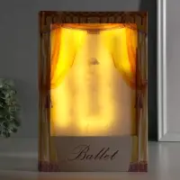 Шкатулка - книга световая &laquo;Балерина&raquo;, дерево, искусственная кожа, 28&times;19&times;6 см