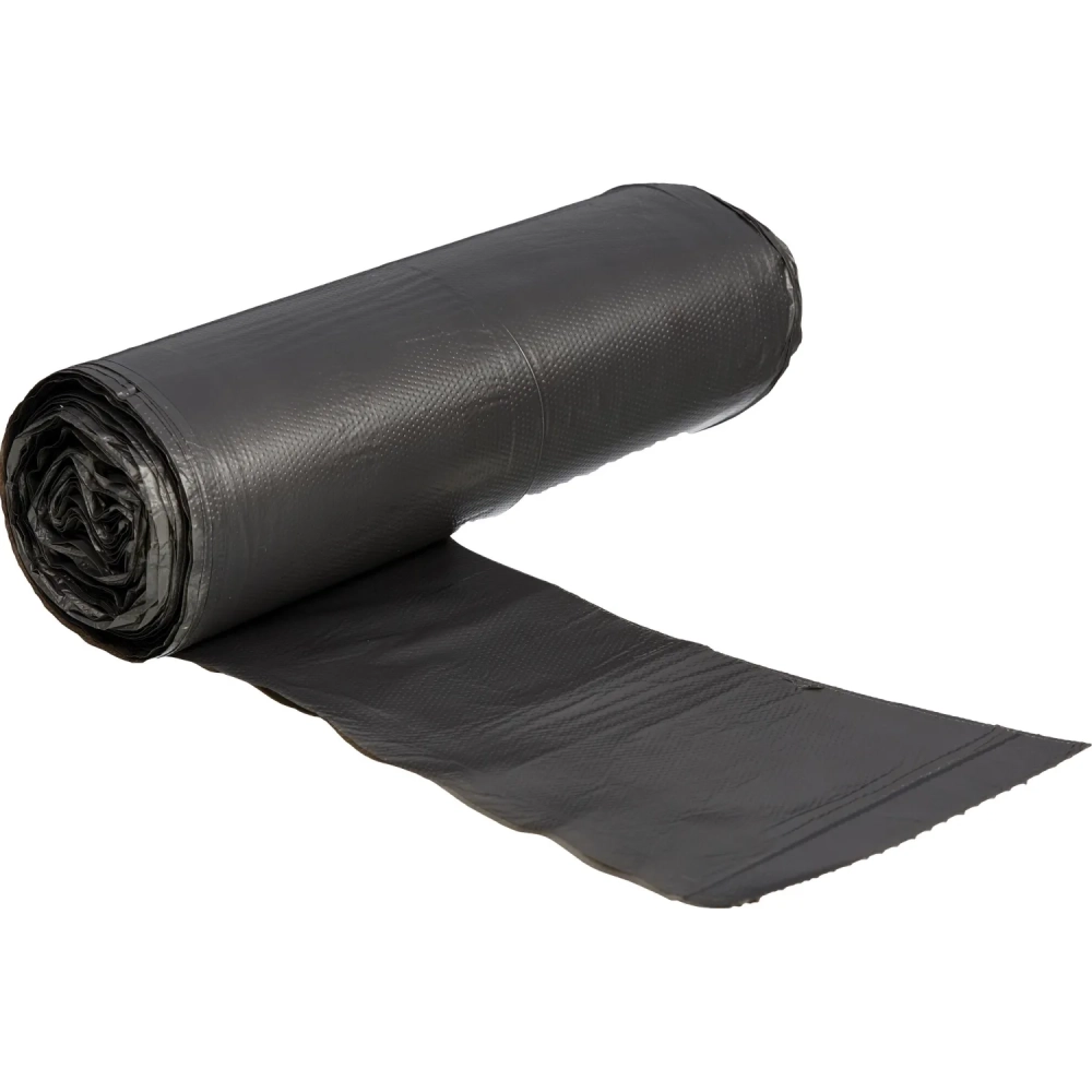 Мешки для мусора ПНД 120л 20мкм 20шт/рул черные 70x100см Amigo с ручками