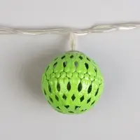 Гирлянда &laquo;Нить&raquo; 4 м с насадками &laquo;Шарик с узором&raquo;, IP20, прозрачная нить, 20 LED, свечение мульти, 8 режимов, 220 В