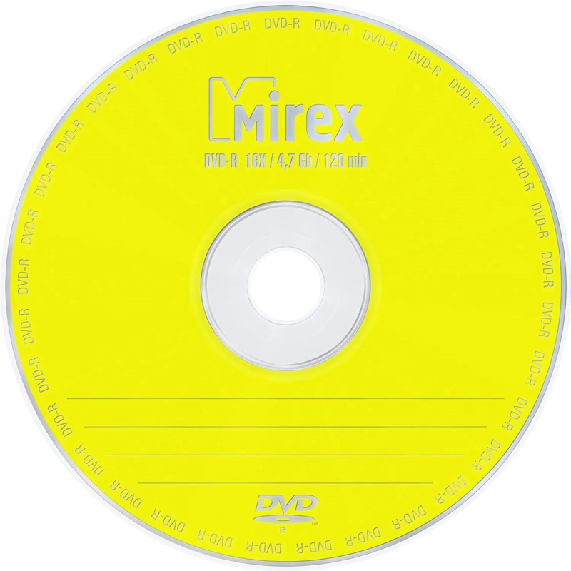 Носители информации DVD-R, 16x, Mirex, Cake/25, UL130003A1M (25 шт/уп)