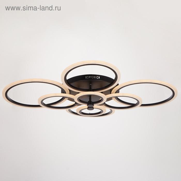 Люстра с ПДУ 671133/8 LED 224Вт диммер 3 режима 3000-6000К черный 107х82х9 см BayerLux
