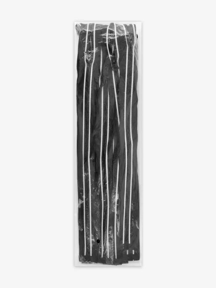 Молния &laquo;Трактор&raquo;, №8, разъёмная, замок автомат, 80 см, с белыми полосами, чёрная