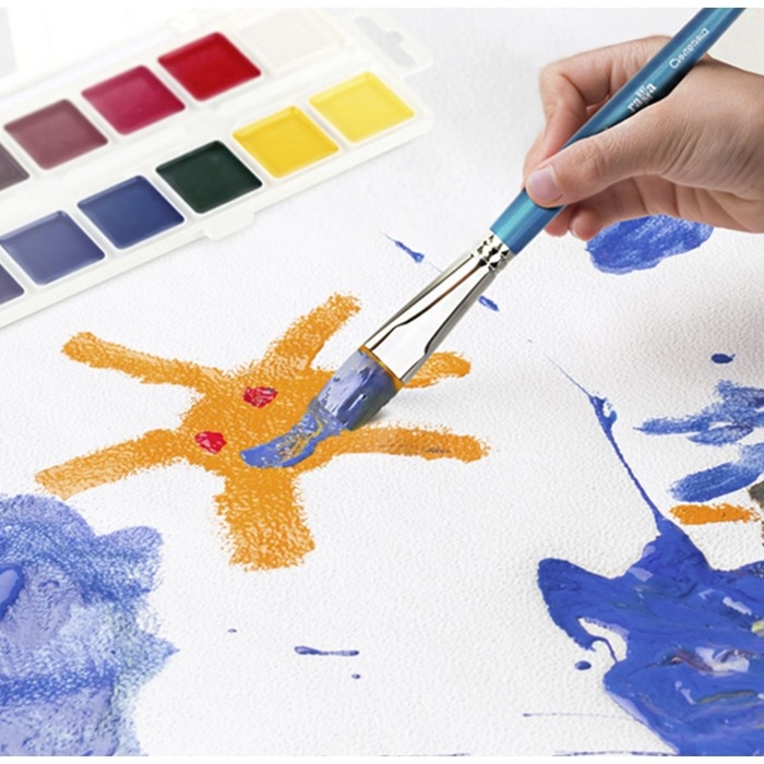 Кисть синтетика, плоская №14, Кисть синтетика, плоская №14, "Гамма"