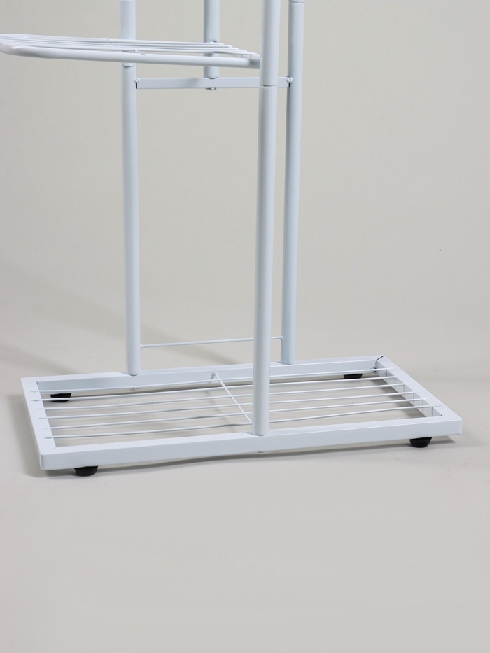 Подставка для цветов Greengo, 4 полки, 43 × 22 × 82 см, напольная, металл, белая