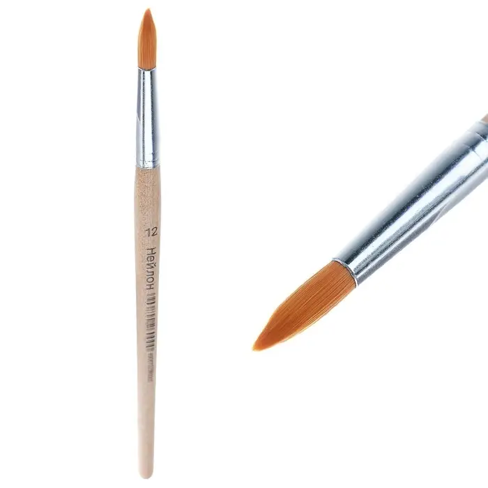 Кисть нейлон № 12, круглая Кисть нейлон № 12, круглая