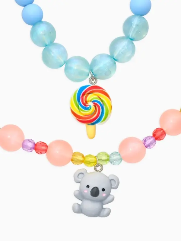 Набор детский &laquo;Выбражулька. Коала&raquo;, 2 предмета: бусы, браслет, разноцветный