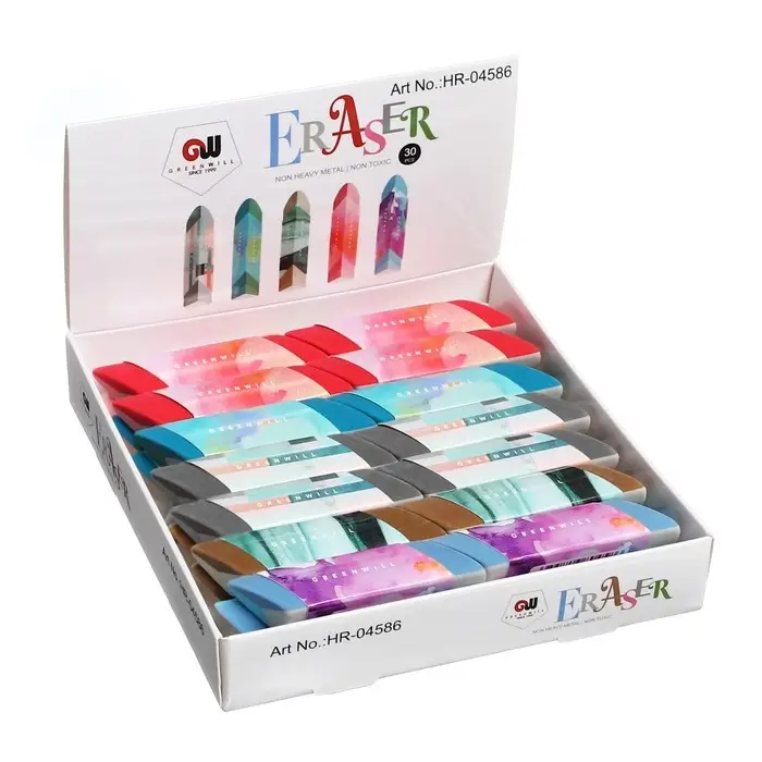 Ластик фигурный Треугольный МИКС, штрикод на штуке Ластик фигурный Треугольный МИКС, штрикод на штуке