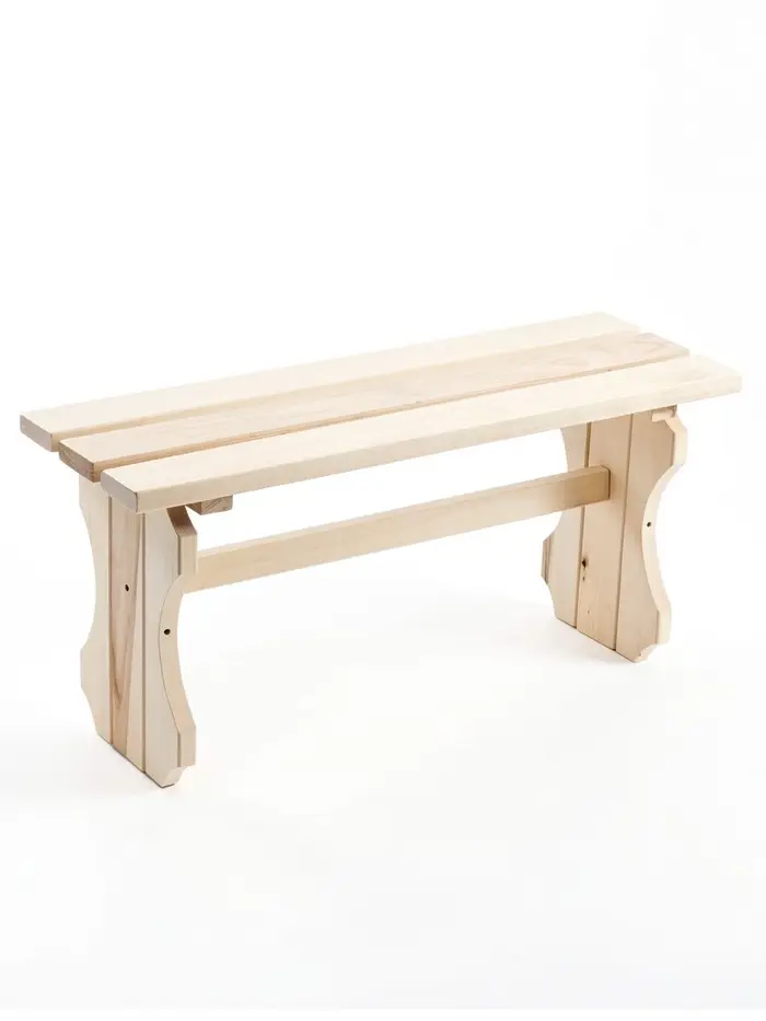 Лавка деревянная, резная №2 90х42х30 см