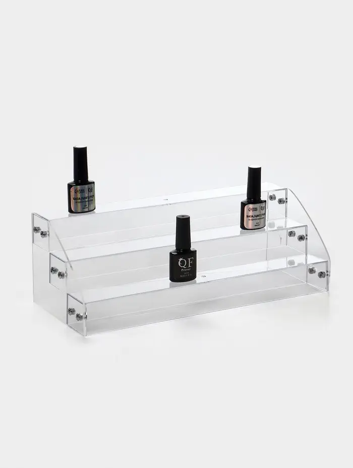 Подставка под лаки 3 этажа, 31&times;10.3&times;12.8 см, оргстекло 2 мм