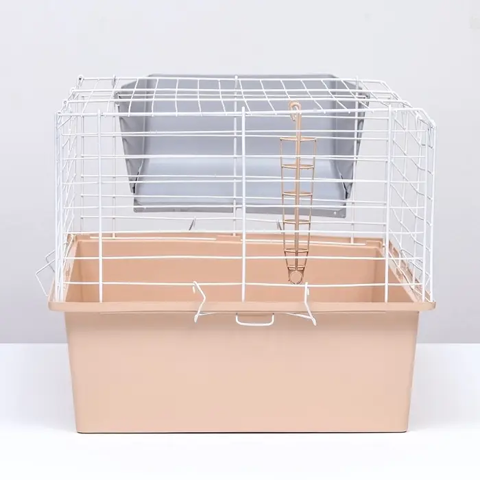 Клетка для грызунов &laquo;Пижон&raquo; №1 складная, 58&times;40&times;34 см, миска, 2 кормушки, бежевая